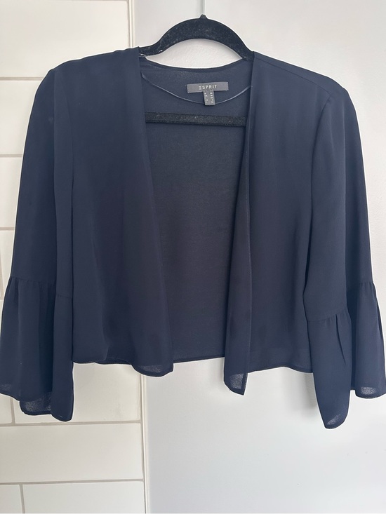 Esprit Jackets & Blazers - Esprit Dark Navy Open-Front Cropped Jacket